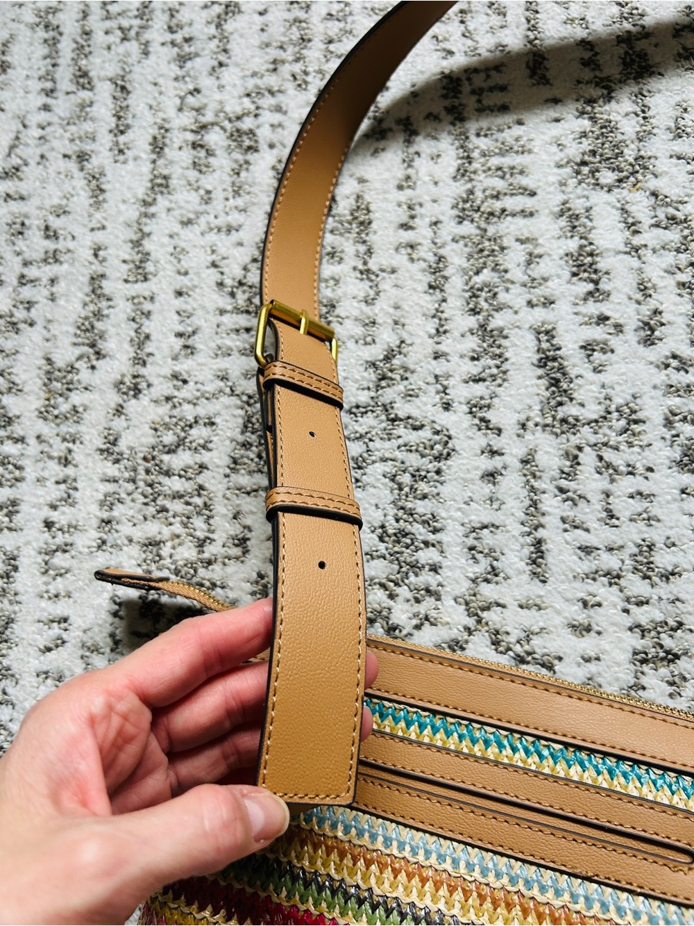 Style & Co. Rainbow Woven Straw Crossbody Bag NWOT - Picture 14 of 14